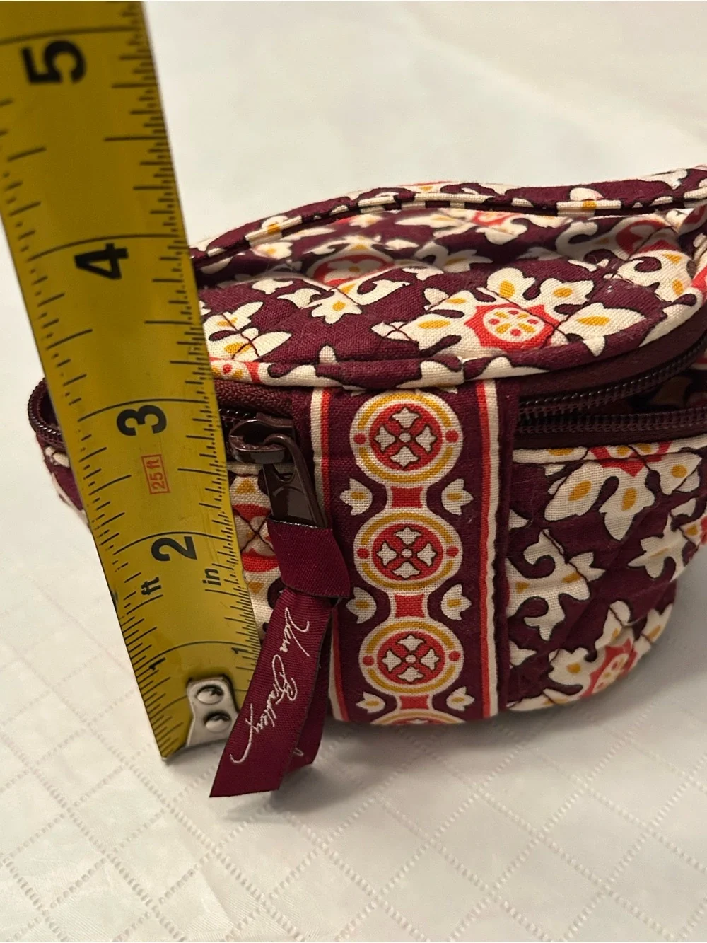 Retired - Vera Bradley “Burgundy Medallion” Small Cosmetic Case